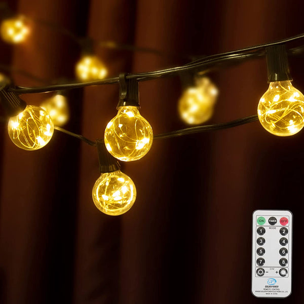 G40 Festoon Lights 30 Bulbs with Remote & Timer