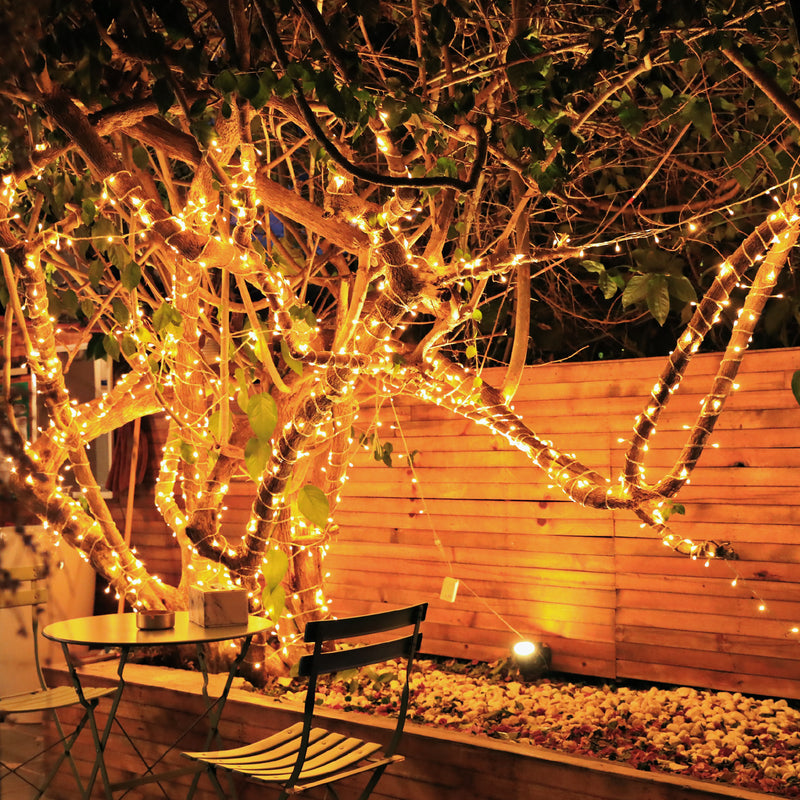 Waterproof 36ft 100 LED Battery Operated Fairy Lights for Outdoor