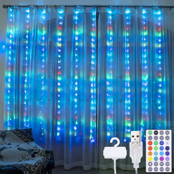 9.8 x 10.8ft 300 LED Curtain Lights for Wedding and Event Backdrops